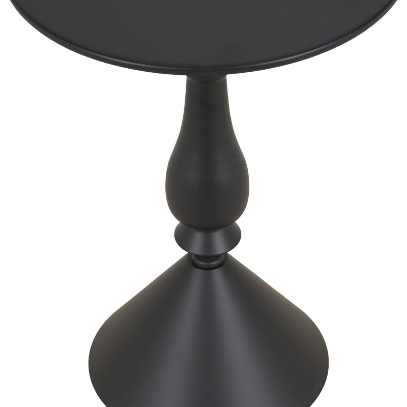 Măsuță auxiliară modernă Lalou, metal, negru, 40x55 cm