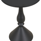 Măsuță auxiliară modernă Lalou, metal, negru, 40x55 cm