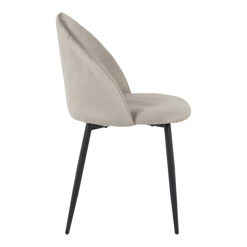 Scaun Perch, Catifea Gri, Picioare Metalice Negre, 50x43x82 cm