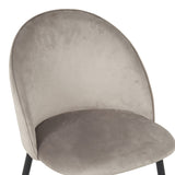 Scaun Perch, Catifea Gri, Picioare Metalice Negre, 50x43x82 cm