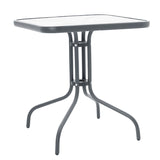 Set mobilier de grădină cu masă și scaune Watson-Calan, Metal/Textilene, 70x70x70 cm, gri antracit