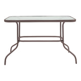 Set de masă de bucătărie Valor-Sussie, Metal și Sticlă, 110x60x70 cm