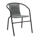 Set masă de dining cu 5 piese Obbi-Ensure, Metal și sticlă, 140x80x70 cm, Negru