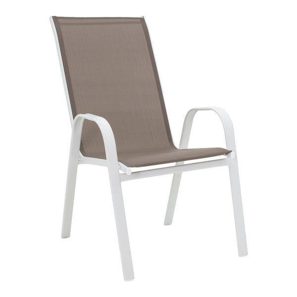 Masa de dining cu set 5 piese Calan-Ensure , stil modern, metal-sticla, alb, 120x70x70cm
