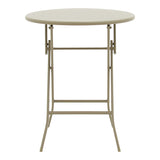 Set de masă cu funcție dining Albero-Tade, Metal, 60x70 cm, 3 piese, Șampanie