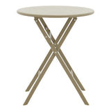 Set de masă cu funcție dining Albero-Tade, Metal, 60x70 cm, 3 piese, Șampanie
