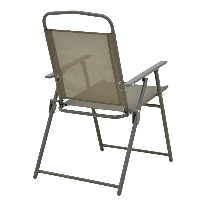 Scaun pliabil cu funcție de economisire a spațiului Vela, metal și textilenă, șampanie, 53x58x90 cm