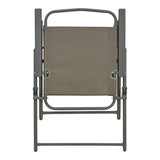 Scaun pliabil cu funcție de economisire a spațiului Vela, metal și textilenă, șampanie, 53x58x90 cm