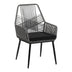 scaun de exterior Fotoliu de exterior, Tanish, ratan, 58x58x87 cm, gri deschis