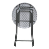 Masă de catering pliabilă, Alb, Plastic, 81x110 cm