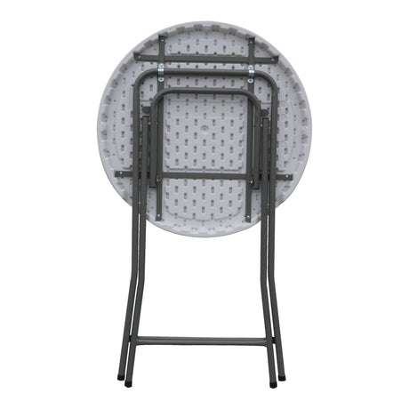 Masă de catering pliabilă, Alb, Plastic, 81x110 cm