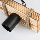 Lustra PWL-1027 metal negru-Natural 20x10x43 cm