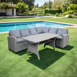 Set Canapele de gradina si masa, Model Flashy, gri