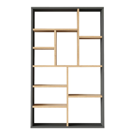Raftul Boteca pentru 10 persoane nuante Naturale-antracit 75x22x124 cm