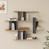 Raft de perete Wall shelf Ledia stejar cu antracit color 110.6x14.5x78cm, Stejar-Antracit