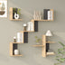 Raft de perete Wall shelf Verso stejar cu antracit color 99.4x14.5x103cm, Stejar-Antracit