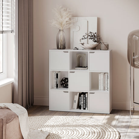 Biblioteca Bookel, Alb 88x28x89 cm