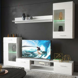 Set mobilier living modern Saleto, lemn, 230x39x202 cm