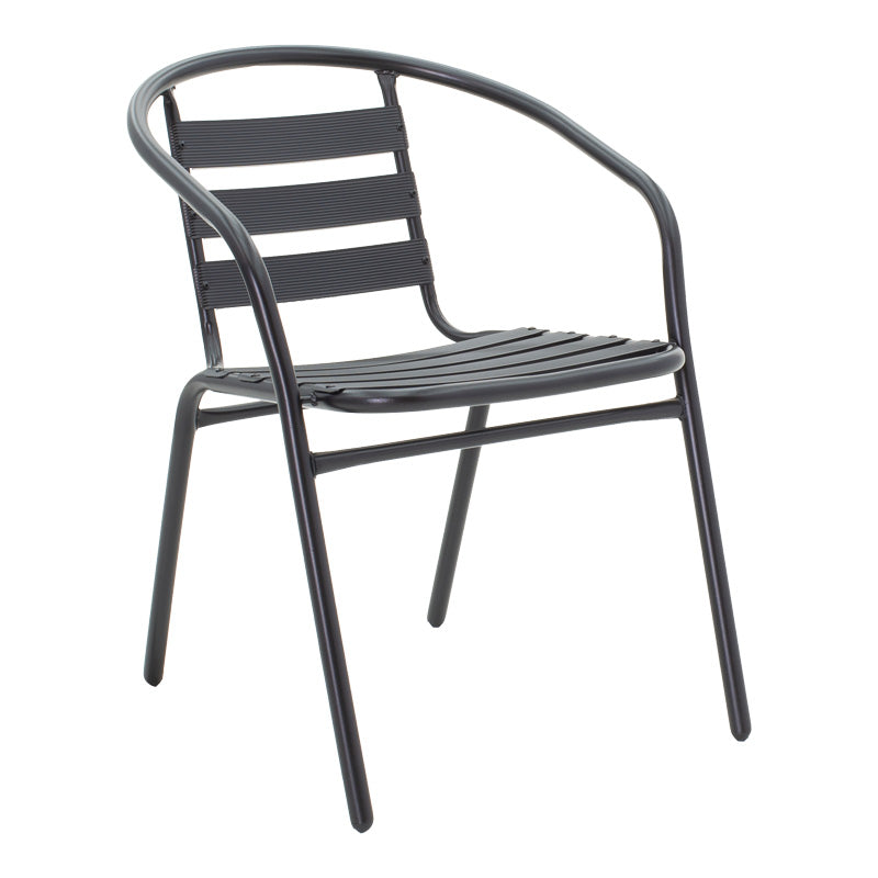 Masă de sufragerie cu funcție de dining Valor-Tade, Set 5 piese, Metal negru-Glas, 110x60x70 cm