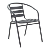Masă de sufragerie cu funcție de dining Valor-Tade, Set 5 piese, Metal negru-Glas, 110x60x70 cm