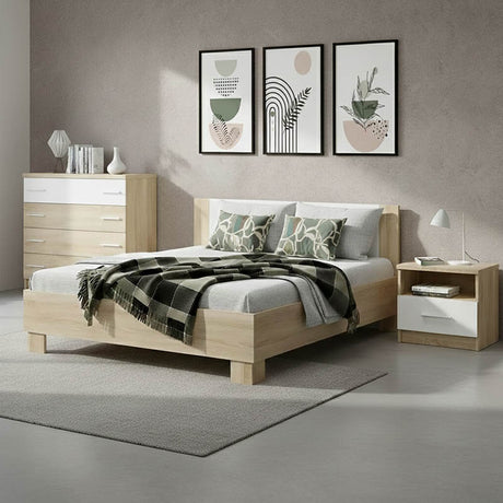 Set dormitor Geneva, Lemn, 160x200 cm 4 piese