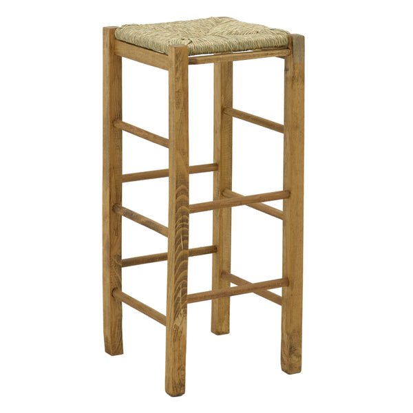 Taburet pentru cafenea fara latime cu covor Bodier-Charchie I din lemn de nuc de la  35x35x78cm