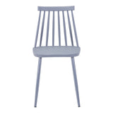 Set de mobilier pentru sufragerie cu masă și scaune Elijah-Aurora, Polipropilenă, Masa: 60x74 cm, Scaune: 2 bucăți, Alb-Gri