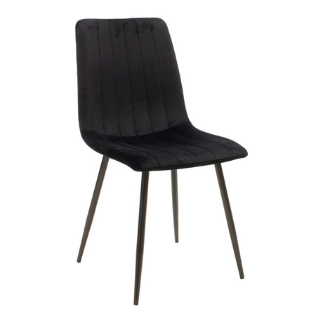 Set masa si scaune 5 piese Natali-Noor Negru 120x80x76 cm