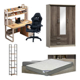 Pachet mobilier pentru studenți Relief, Set 6 piese, Lemn și metal, variabile
