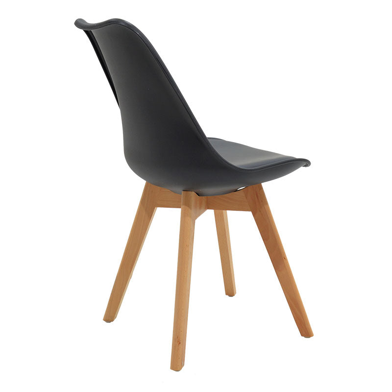 Set de Mobilier pentru Dining cu Funcție Pliabilă Gaston/Zeryin, Lemn Masiv/Metal, 110x70x75 cm, Negru/Natural, 5 Piese