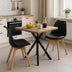 Masa Cu Scaune Set Mobilier de Dining cu Scaune Gaston, Negru, cu Masă Prestone, Lemn, 70x70x75 cm