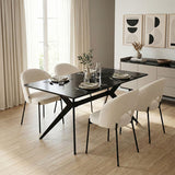 Set Mobilier Dining cu Funcție Extinsă, Masebo/Ezali, Lemn/Metal, 140x80x75 cm, 5 piese