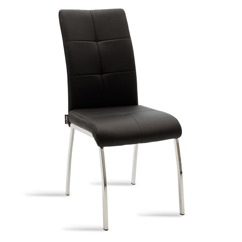 Set Mobilier pentru Dining cu Mese din Sticlă Antoro, Sticlă/Metal, Masă D100x75 cm, 5 Piese, Negru