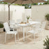 Set dining exterior Heven Vista, 7 piese, Negru-Alb, aluminiu, 150x80x72 cm, Alb-Negru, imagine principală, pentru living sau bucătărie