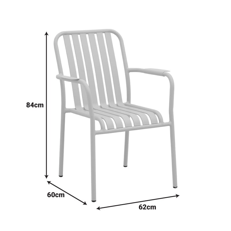 Set dining exterior Heven Vista, 7 piese, Antracit, aluminiu, 150x80x72 cm