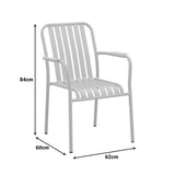 Set dining exterior Heven Vista, 7 piese, Antracit, aluminiu, 150x80x72 cm