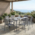 Set dining exterior Heven Vista, 7 piese, Antracit, aluminiu, 150x80x72 cm, imagine principală, pentru living sau bucătărie