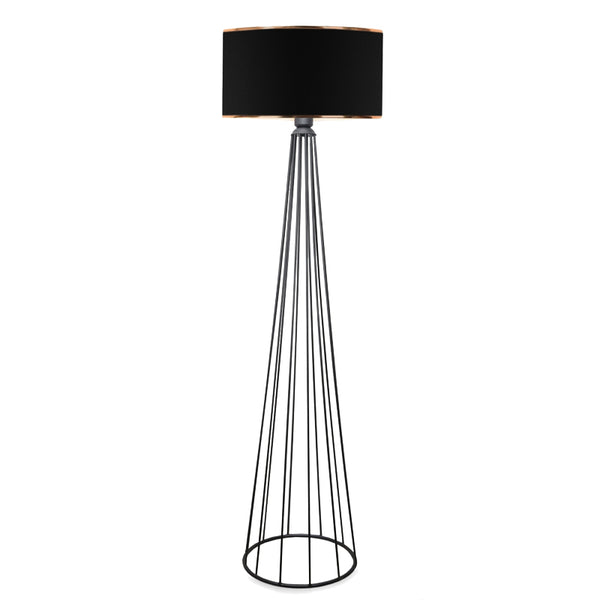 Lampa de podea Firdo I  E27 material-metal negru Ö38x121cm