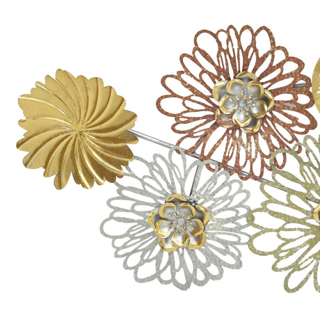 Decoratiune de perete din metal Tutsi Multicolor 102x43 cm