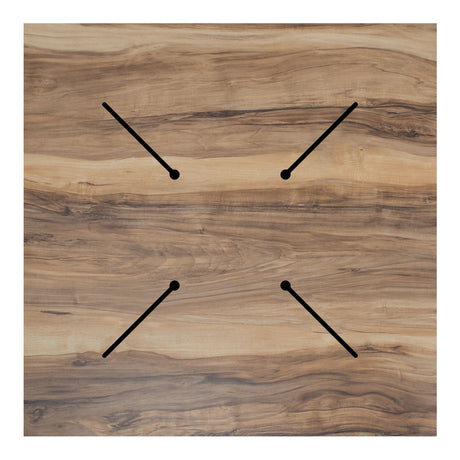 Blat de Masa Noble, nuc de 69x69 cm grosime 12mm, 69x69 cm