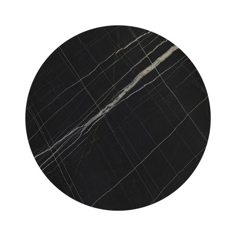 Blat de masă elegant cu aspect de marmură neagră, model Relian, 60cm, grosime 12mm, 60x60x1 cm