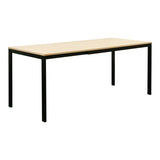 Masă extensibilă Extento, Lemn/Metal, 120-180x74x75 cm, Naturală