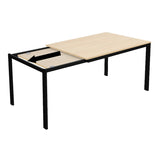 Masă extensibilă Extento, Lemn/Metal, 120-180x74x75 cm, Naturală