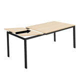 Masă extensibilă Extento, Lemn/Metal, 120-180x74x75 cm, Naturală