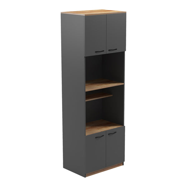 Dulap Bucatarie Rowan, stejar gri-inchis, 60x42x182 cm
