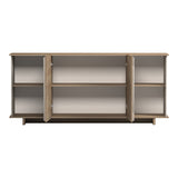 Bufet sonoma Zafore cu aspect de marmură gri-bej, 180x45x80 cm