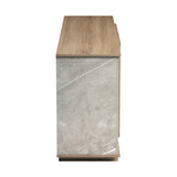 Bufet sonoma Zafore cu aspect de marmură gri-bej, 180x45x80 cm