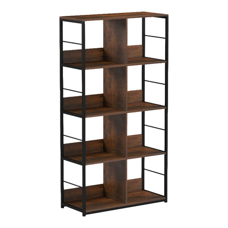 Biblioteca Bocklet, Negru-Maro, 80x33x149 cm