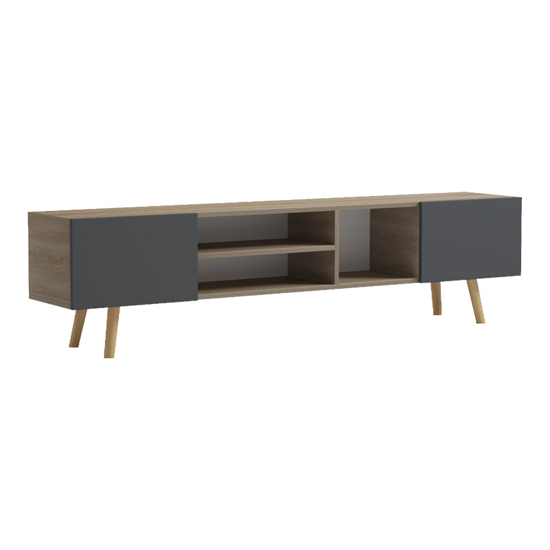 Dulap TV cu rafturi Osclo , Modern, Lemn Sonoma-Antracit, 160x30x53.5cm