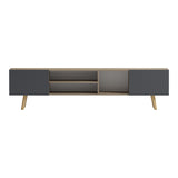 Dulap TV cu rafturi Osclo , Modern, Lemn Sonoma-Antracit, 160x30x53.5cm